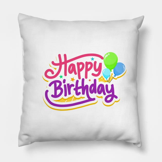 Happy birthday pillow cover on sale
