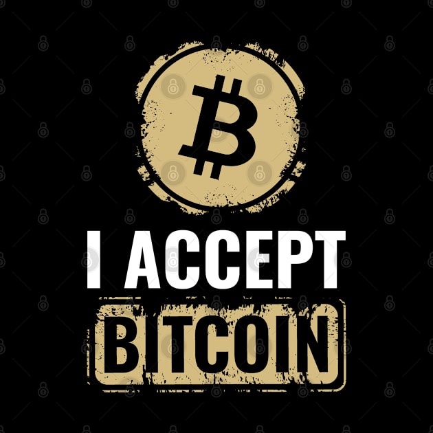 I Accept Bitcoin Gift Shirt by Upswipe.de