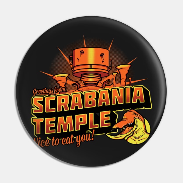 Greetings From Scrabania temple Pin by neilss1