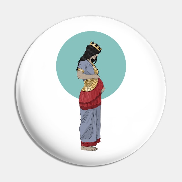 Pregnant Neo-Assyrian Princess (solar disk) Pin by NikSwiftDraws