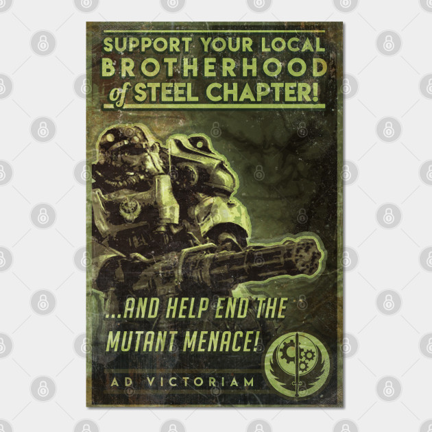 Disover Support the Brotherhood - Brotherhood Of Steel - Posters and Art Prints