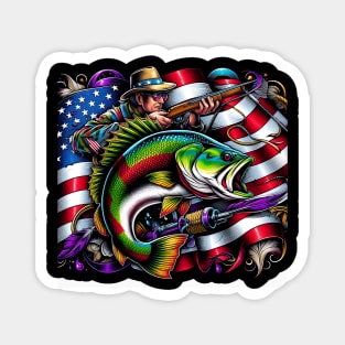 Celebrate Mardi Gras and show your love of fishing with this vibrant patriotic design Magnet