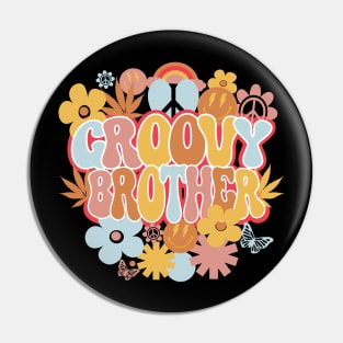 Groovy Brother Shirt, Hippie Brother Pin