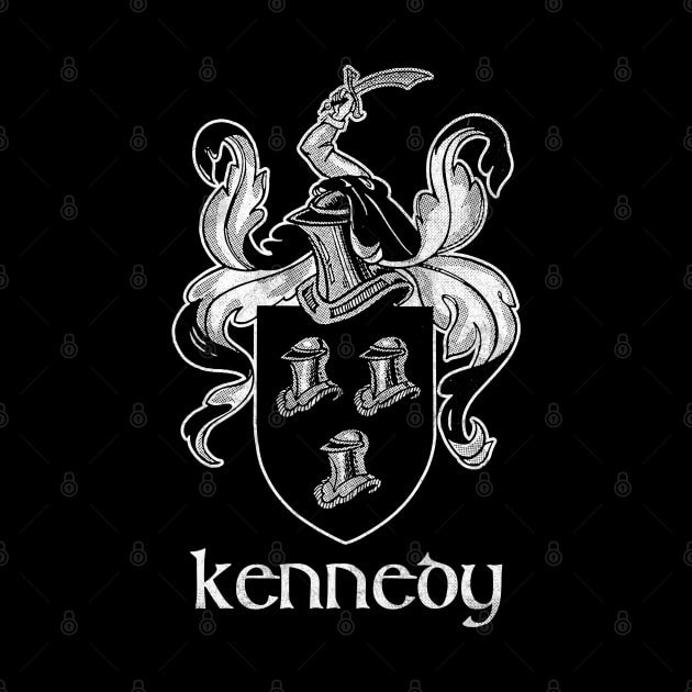 Kennedy / Faded Style Family Crest Coat Of Arms Design by feck!