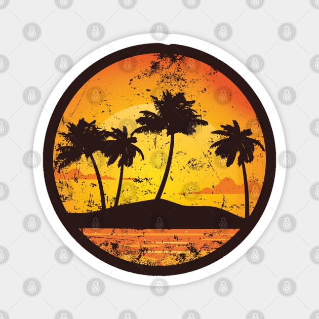 Sundown - 90s summer surf grunge edition Magnet by BACK TO THE 90´S