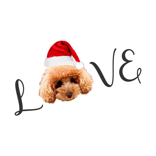 Christmas Poodle with Love by The New Normal Apparel