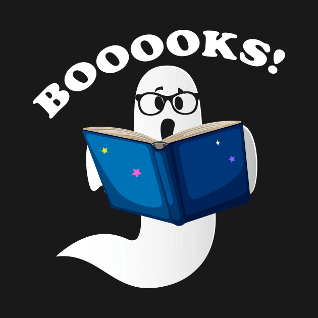 Ghost Reading Books Halloween - Booooks! by foxmqpo