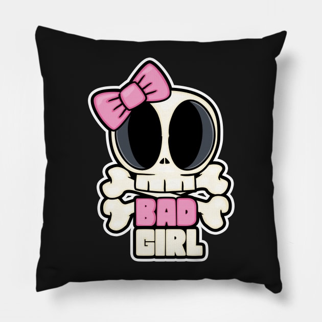 BADGIRL LOGO Pillow by Raulopez