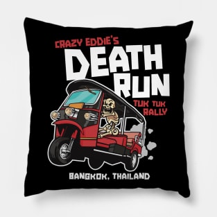 Crazy Eddie's Death Run Tuk Tuk Rally Pillow