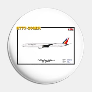 Boeing B777-300ER - Philippine Airlines (Art Print) Pin