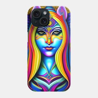 Catgirl DMTfied (25) - Trippy Psychedelic Art Phone Case