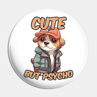 A cute dog wearing street fashion Pin