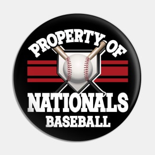 Proud Name Nationals Graphic Property Vintage Baseball Pin