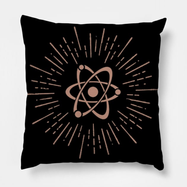 Atom illustration Pillow by ArtsyAgent