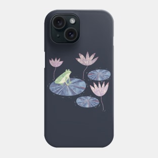 Frog in a Lily Pond Phone Case