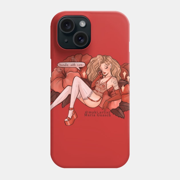 St Valentine day girl Phone Case by Maki.artist