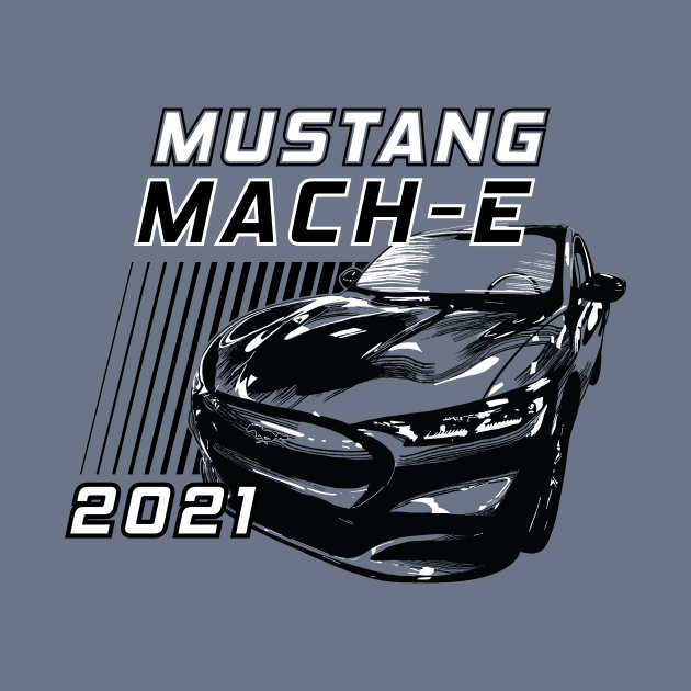 Mustang Mach-E Vintage Stripes by zealology