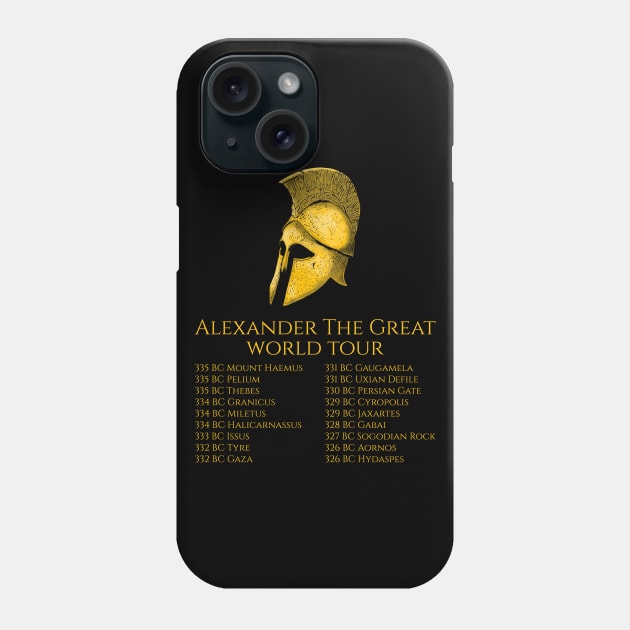 Alexander The Great World Tour Classical Greek History Phone Case by Styr Designs