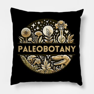 Paleobotany Vintage Logo Pillow
