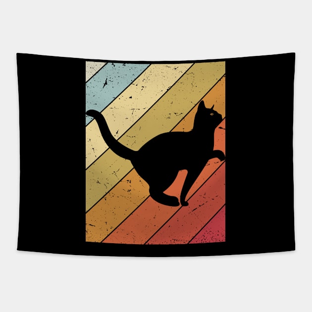 cat retro style Tapestry by AmineDesigns