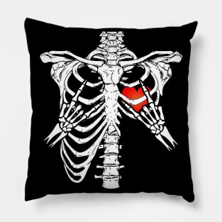 Halloween Skeleton Rocker Graphic Pillow