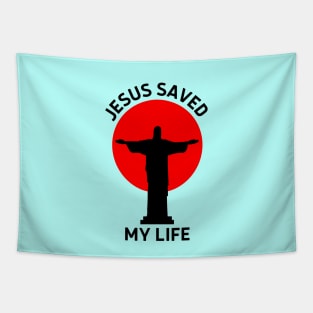 Jesus Saved My Life | Christian Saying Tapestry