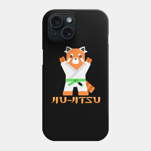 Jiu Jitsu Panda -Green Belt Phone Case by TheConcernedPanda