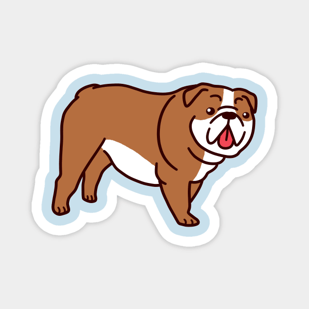 Cute English Bulldog Magnet by saradaboru