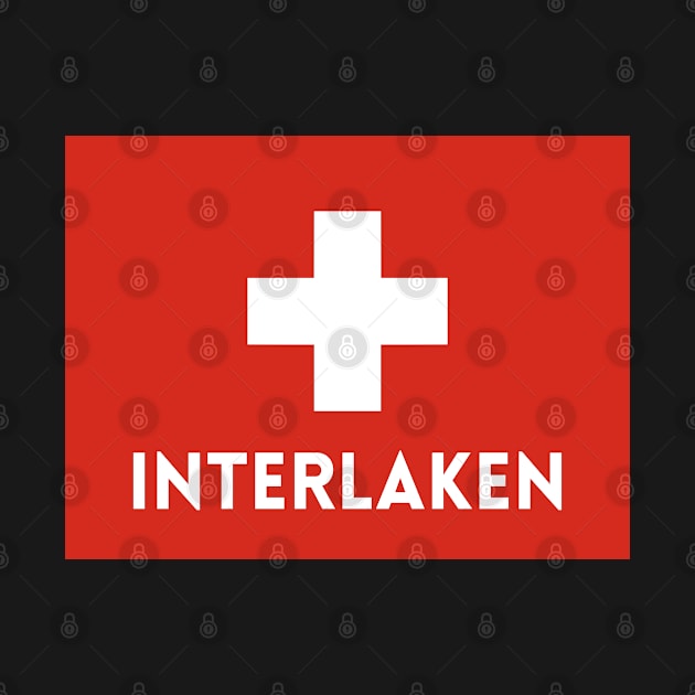 Interlaken City in Swiss Flag by aybe7elf