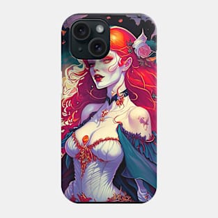 "Psychedelic Haunts: Unique and Colorful Halloween Horrors" Phone Case