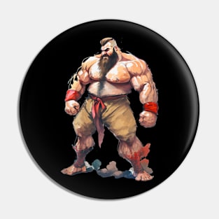 Zangief Watercolor - Original Artwork Pin