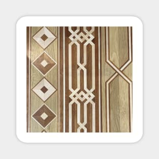 wood mosaic, interior design. Magnet