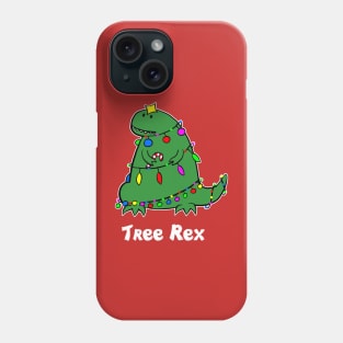 Tree Rex Funny Dinosaur Christmas Holiday Party T-Rex X-Mas Phone Case