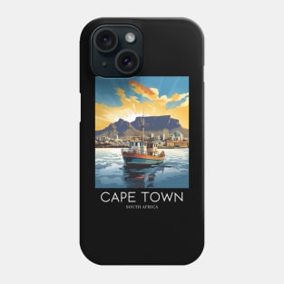 A Pop Art Travel Print of Cape Town - South Africa Phone Case