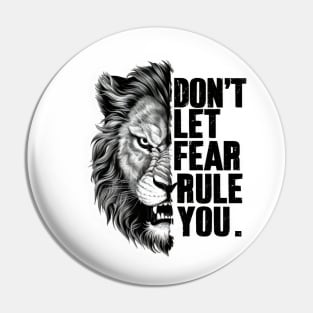 "Fearless Lion Typography Art Print Stoic Quote" - Inspiration, Animal Wisdom Pin