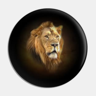 Lion portrait Pin