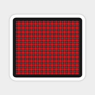 Pretty Simple Check Pattern Stripes Tones of Red and White Magnet