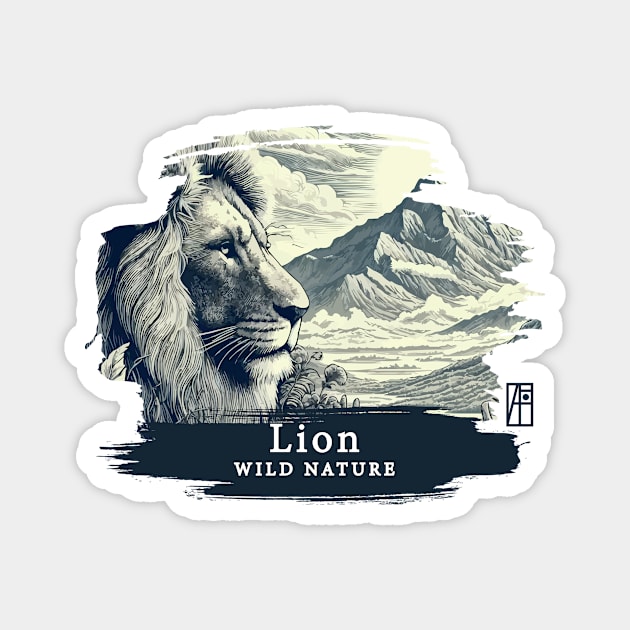 Lion - WILD NATURE - LION -6 Magnet by ArtProjectShop