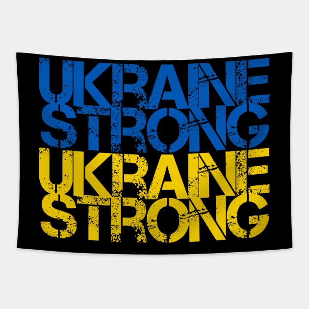 Ukraine Strong Ukrainian Flag Tapestry by Scar