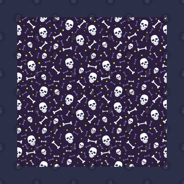 Skull and Bone Halloween Pattern by POD-of-Gold