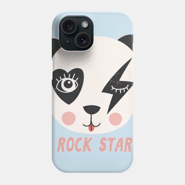 Glam Rock Star Panda Bear Phone Case by LittleBunnySunshine