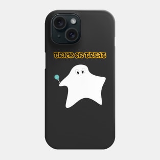 Trick or treat - Halloween, ghost, candy, lollipop. Phone Case