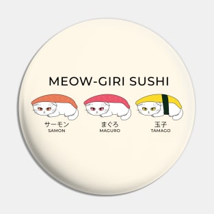 Meow-giri Nigiri Sushi Cats Pin