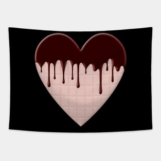 Melted Chocolate Pink Heart Valentines Day  14th February Love Gift Tapestry