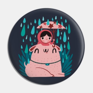 Friends under the rain Pin