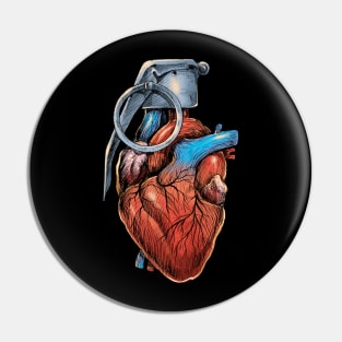 Heart Grenade Pin