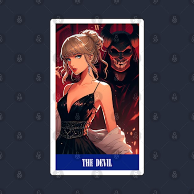 the devil - swiftie tarot card by sadieillust