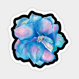 Blue delphinium flower Magnet