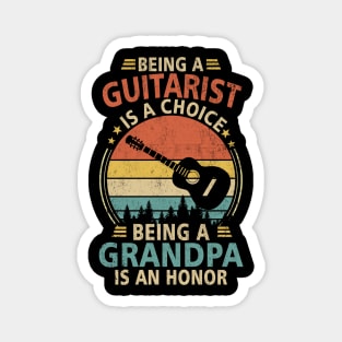 Guitarist Grandpa T-Shirt Guitar Funny Gift Grandpa Magnet