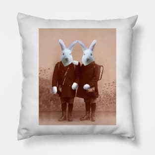 Sepia Copy of White Rabbit Boys Pillow